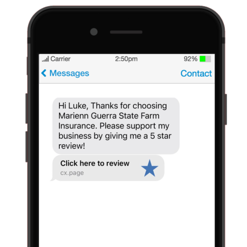 Get Google reviews by SMS text
